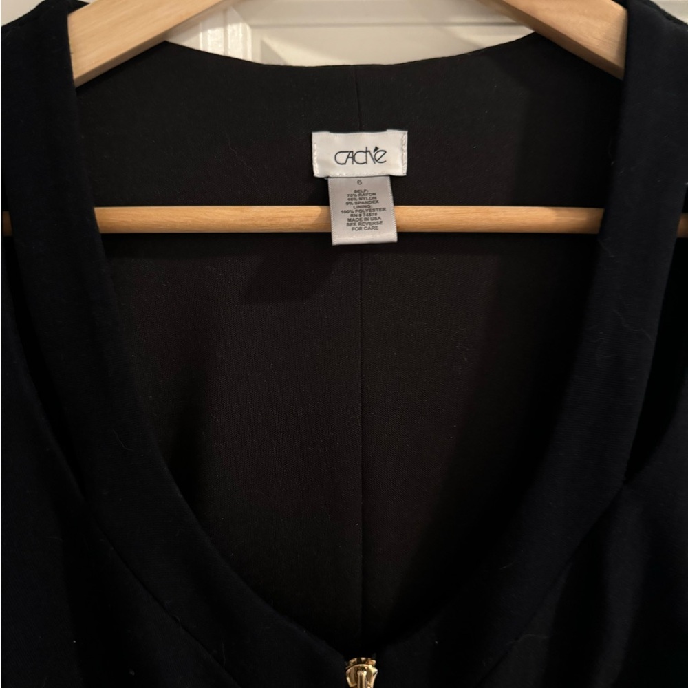 Cache Size 6 Black Midi Dress - image 3